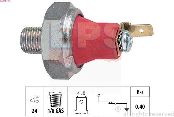 EPS 1.800.173 - Capteur, pression d'huile www.parts5.com