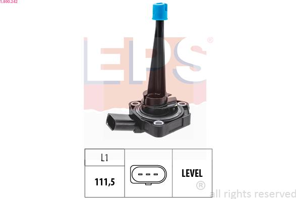 EPS 1.800.242 - Sensor, engine oil level parts5.com