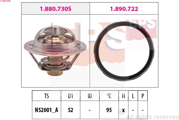 EPS 1.880.946 - Termostat, rashladna tečnost www.parts5.com