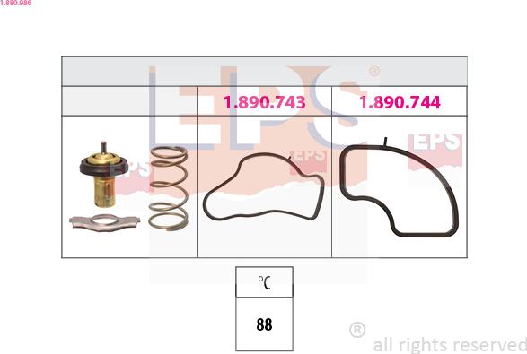 EPS 1.880.986 - Termostato, refrigerante www.parts5.com