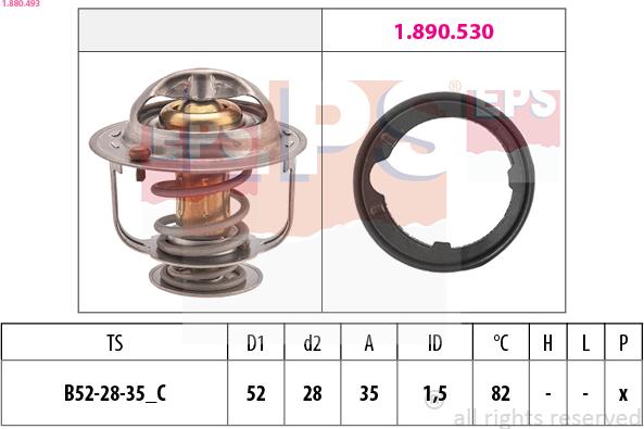 EPS 1.880.493 - Thermostat, Kühlmittel www.parts5.com