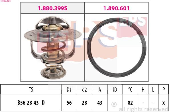 EPS 1.880.404 - Termostaatti, jäähdytysneste www.parts5.com