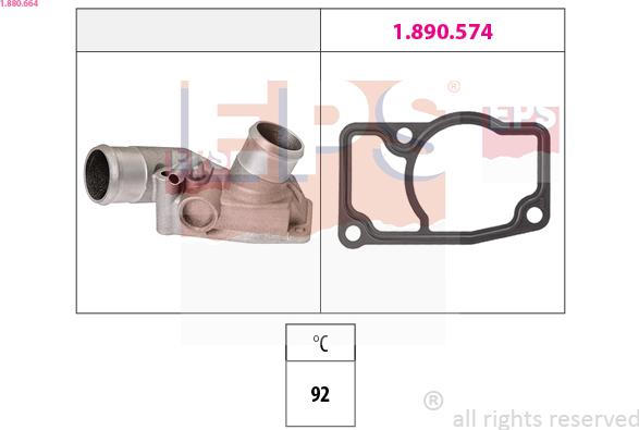 EPS 1.880.664 - Thermostat, coolant www.parts5.com