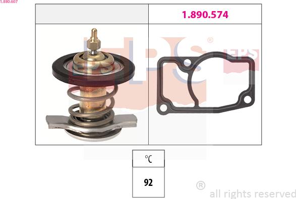 EPS 1.880.607 - Thermostat, coolant www.parts5.com