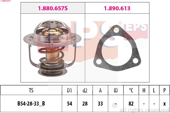 EPS 1.880.637 - Termostat, środek chłodzący www.parts5.com