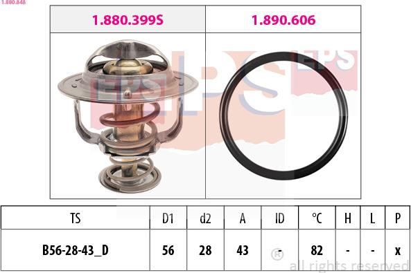 EPS 1.880.848 - Termostat, chladivo www.parts5.com