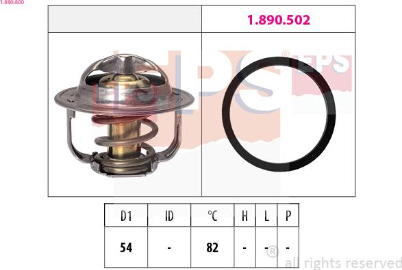 EPS 1.880.800 - Thermostat, coolant www.parts5.com