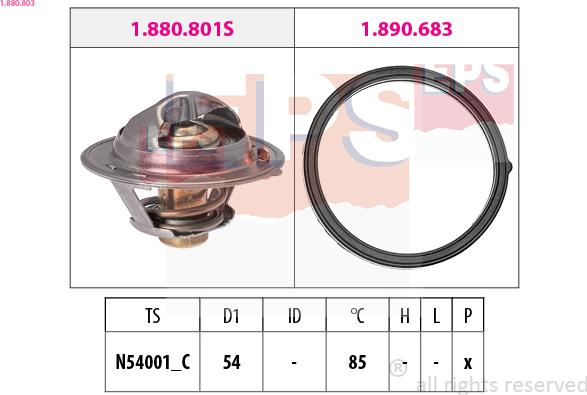 EPS 1.880.803 - Termostaatti, jäähdytysneste www.parts5.com