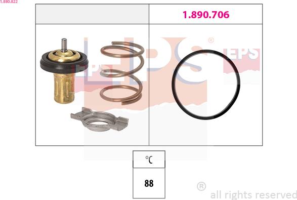 EPS 1.880.822 - Termostat,lichid racire www.parts5.com