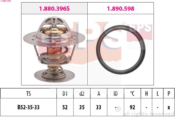 EPS 1.880.396 - Termostato, refrigerante www.parts5.com