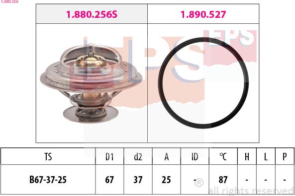 EPS 1.880.256 - Termostat, środek chłodzący www.parts5.com