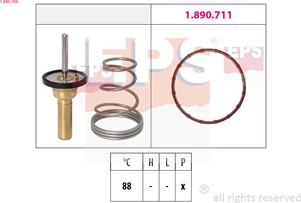 EPS 1.880.798 - Thermostat, coolant www.parts5.com