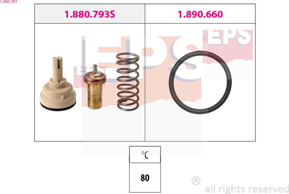 EPS 1.880.793 - Termostat, soğutma sıvısı www.parts5.com