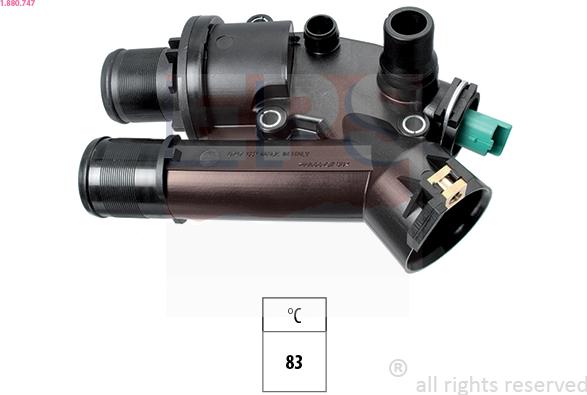 EPS 1.880.747 - Thermostat, coolant www.parts5.com