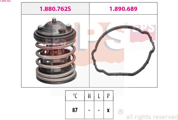 EPS 1.880.762 - Termostat,lichid racire www.parts5.com