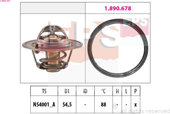 EPS 1.880.787 - Thermostat, coolant www.parts5.com