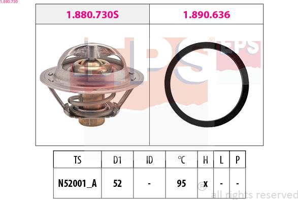 EPS 1.880.730 - Termostat, rashladna tečnost www.parts5.com