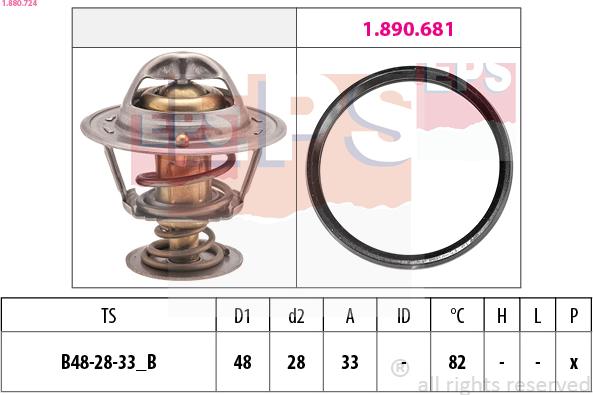 EPS 1.880.724 - Termostat, środek chłodzący www.parts5.com