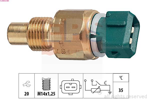 EPS 1.830.548 - Sensor, coolant temperature www.parts5.com