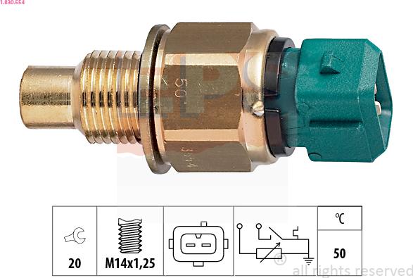 EPS 1.830.554 - Soğutucu akışkan sıcaklık sensörü www.parts5.com