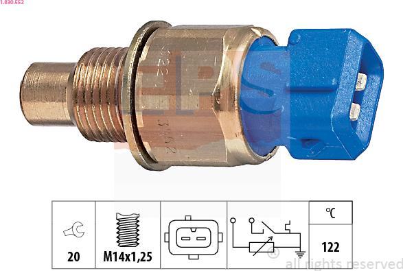 EPS 1.830.552 - Soğutucu akışkan sıcaklık sensörü www.parts5.com