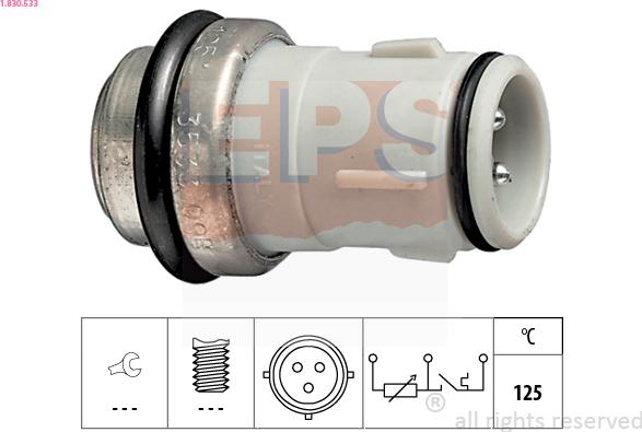 EPS 1.830.533 - Andur,Jahutusvedeliku temp. www.parts5.com