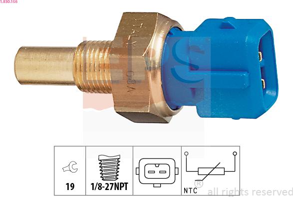 EPS 1.830.156 - Sensor, coolant temperature www.parts5.com