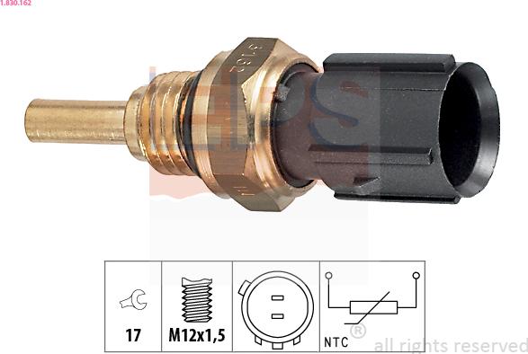 EPS 1.830.162 - Sensor, temperatura del refrigerante www.parts5.com