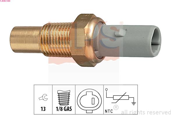 EPS 1.830.184 - Sensor, coolant temperature www.parts5.com