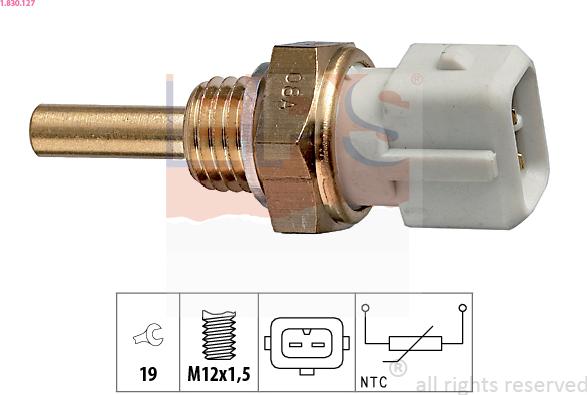 EPS 1.830.127 - Senzor, temperatura rashladnog sredstva www.parts5.com