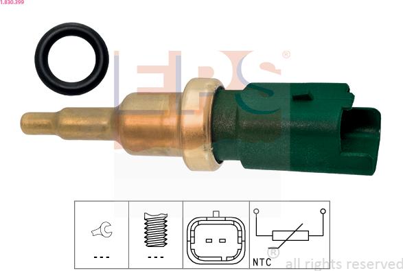 EPS 1.830.399 - Czujnik, temperatura płynu chłodzącego www.parts5.com