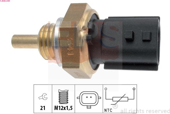 EPS 1.830.341 - Sonde de température, liquide de refroidissement www.parts5.com