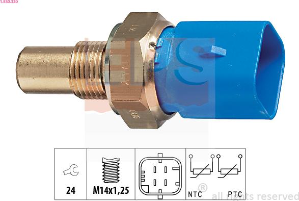 EPS 1.830.320 - Soğutucu akışkan sıcaklık sensörü www.parts5.com