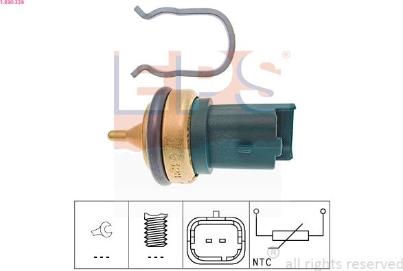 EPS 1.830.328 - Sensor, coolant temperature parts5.com