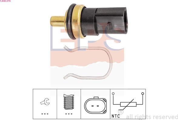 EPS 1.830.376 - Senzor,temperatura combustibil www.parts5.com