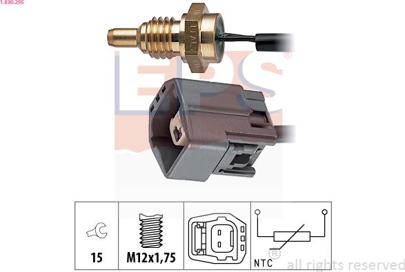 EPS 1.830.295 - Senzor,temperatura lichid de racire www.parts5.com