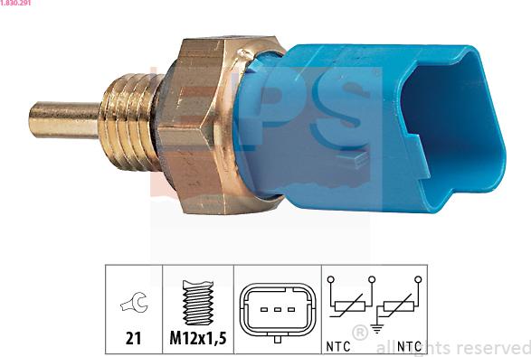 EPS 1.830.291 - Senzor, temperatura rashladne tečnosti www.parts5.com