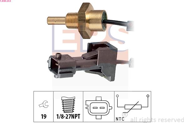 EPS 1.830.253 - Sensor, coolant temperature www.parts5.com