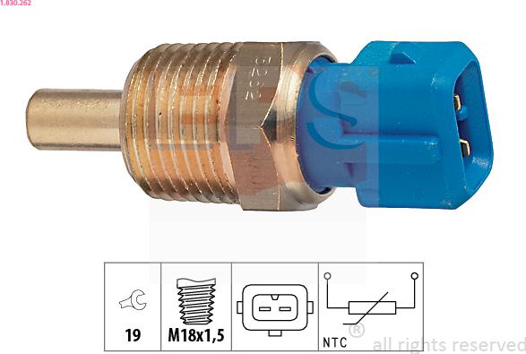 EPS 1.830.262 - Sensor, coolant temperature parts5.com