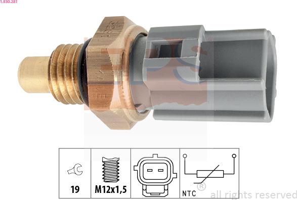 EPS 1.830.281 - Sensor, temperatura combustible www.parts5.com