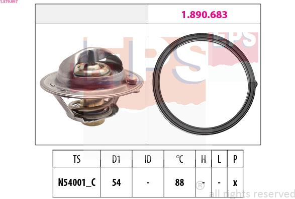 EPS 1.879.997 - Termostat,lichid racire www.parts5.com