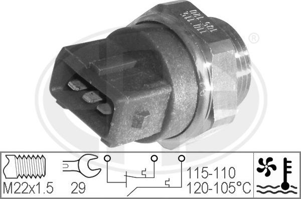 ERA 330227 - Temperature Switch, radiator / air conditioner fan www.parts5.com