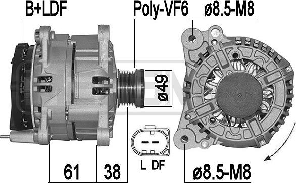 ERA 209499A - Alternador www.parts5.com