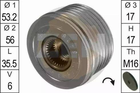 ERA 219040 - Pulley, alternator, freewheel clutch parts5.com