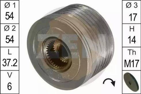 ERA 219047 - Pulley, alternator, freewheel clutch parts5.com