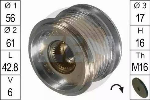 ERA 219015 - Шкив генератора, муфта www.parts5.com