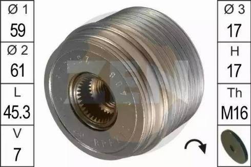 ERA 219029 - Pulley, alternator, freewheel clutch www.parts5.com