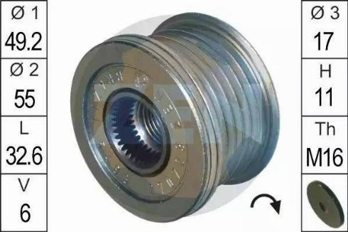 ERA 219071 - Pulley, alternator, freewheel clutch www.parts5.com