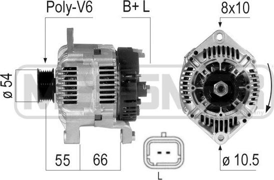 ERA 210570A - Alternator www.parts5.com