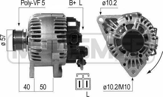 ERA 210650A - Alternador www.parts5.com